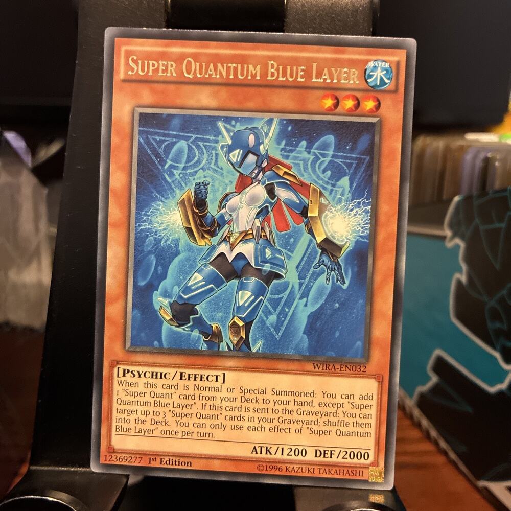 Yugioh Super Quantum Blue Layer WIRA-EN032 Rare - NM 💎 1996 Vintage